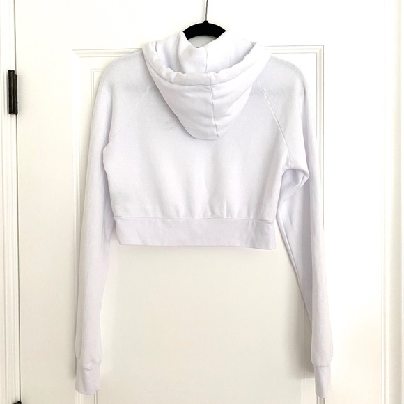 Aviator Nation Smiley Bolt Eyes Cropped Hoodie Sweatshirt - S - Picture 4 of 7